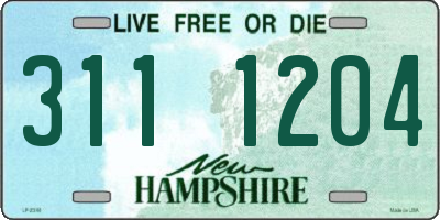 NH license plate 3111204