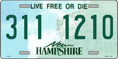 NH license plate 3111210
