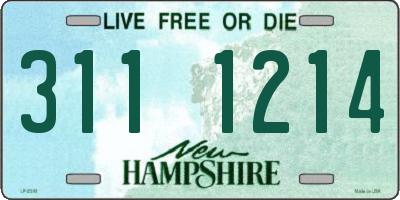 NH license plate 3111214