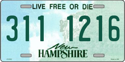 NH license plate 3111216