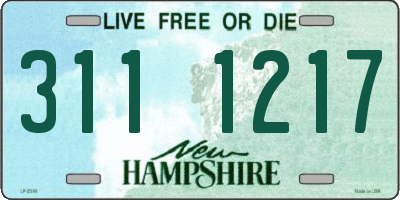 NH license plate 3111217