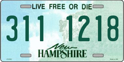 NH license plate 3111218