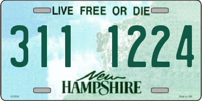 NH license plate 3111224