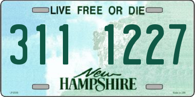 NH license plate 3111227