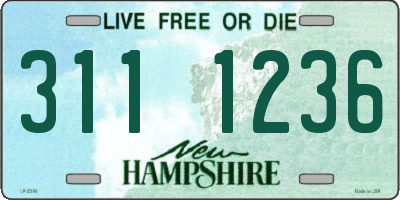 NH license plate 3111236