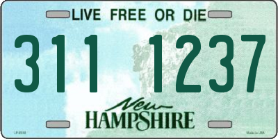 NH license plate 3111237