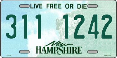 NH license plate 3111242