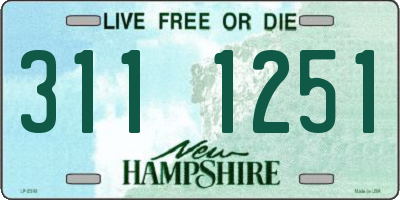 NH license plate 3111251