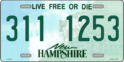 NH license plate 3111253