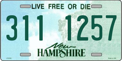 NH license plate 3111257