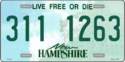 NH license plate 3111263
