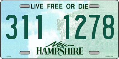 NH license plate 3111278