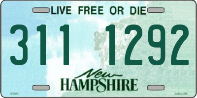 NH license plate 3111292