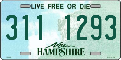NH license plate 3111293