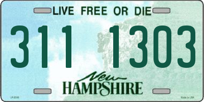 NH license plate 3111303