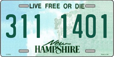 NH license plate 3111401