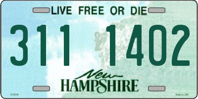 NH license plate 3111402