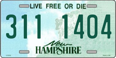 NH license plate 3111404
