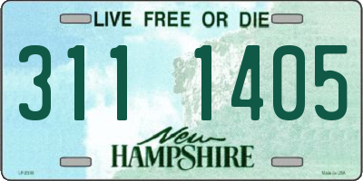 NH license plate 3111405