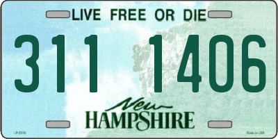 NH license plate 3111406