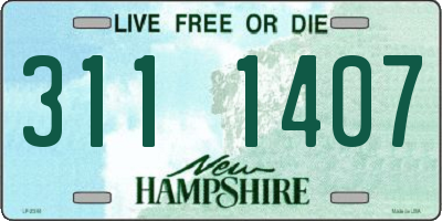 NH license plate 3111407