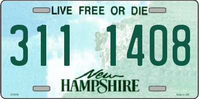 NH license plate 3111408