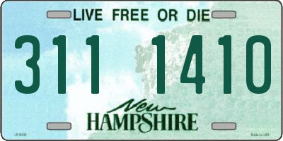 NH license plate 3111410