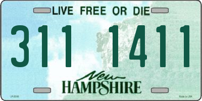NH license plate 3111411
