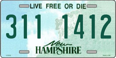 NH license plate 3111412