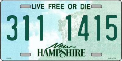 NH license plate 3111415
