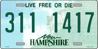 NH license plate 3111417