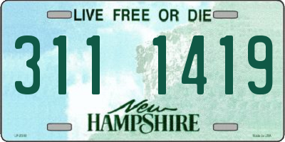 NH license plate 3111419