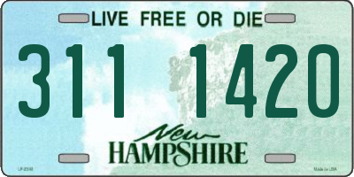 NH license plate 3111420