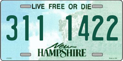 NH license plate 3111422