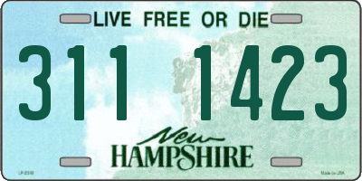 NH license plate 3111423