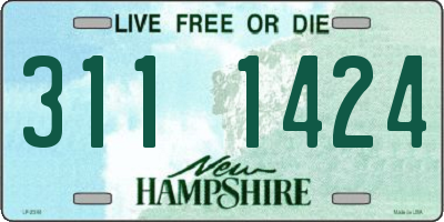 NH license plate 3111424
