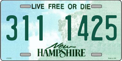 NH license plate 3111425