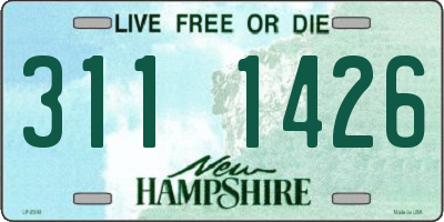 NH license plate 3111426