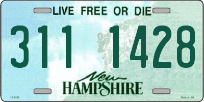NH license plate 3111428