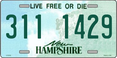 NH license plate 3111429
