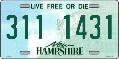 NH license plate 3111431