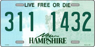 NH license plate 3111432