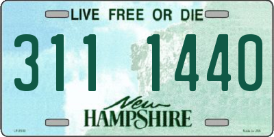 NH license plate 3111440