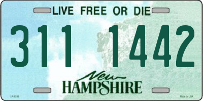NH license plate 3111442