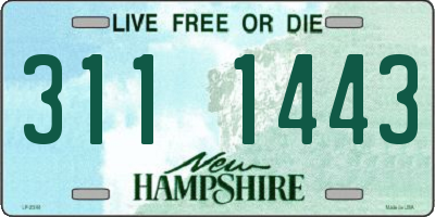 NH license plate 3111443