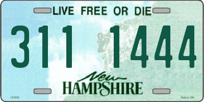 NH license plate 3111444