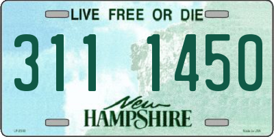 NH license plate 3111450