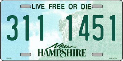 NH license plate 3111451