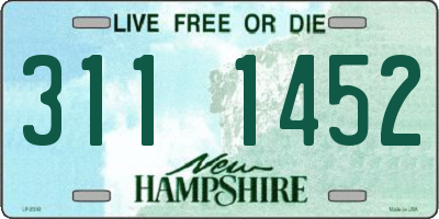 NH license plate 3111452