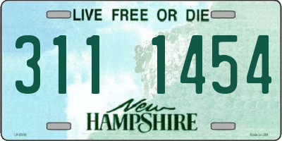 NH license plate 3111454